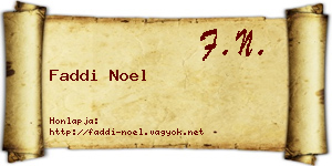 Faddi Noel névjegykártya